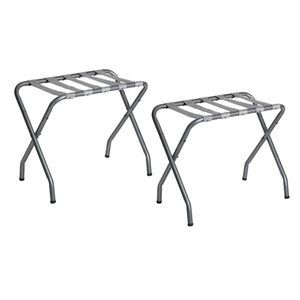 SONGMICS 2PK Suitcase Luggage Rack Steel Frame For - Motel/Hotel/Home - Gray